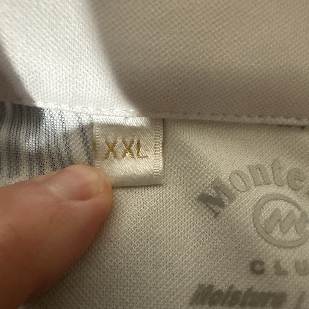 Monterey Club Dry Swing Womens Golf Top Collared Polo Shirt XXL Black/White Logo - Picture 6 of 12
